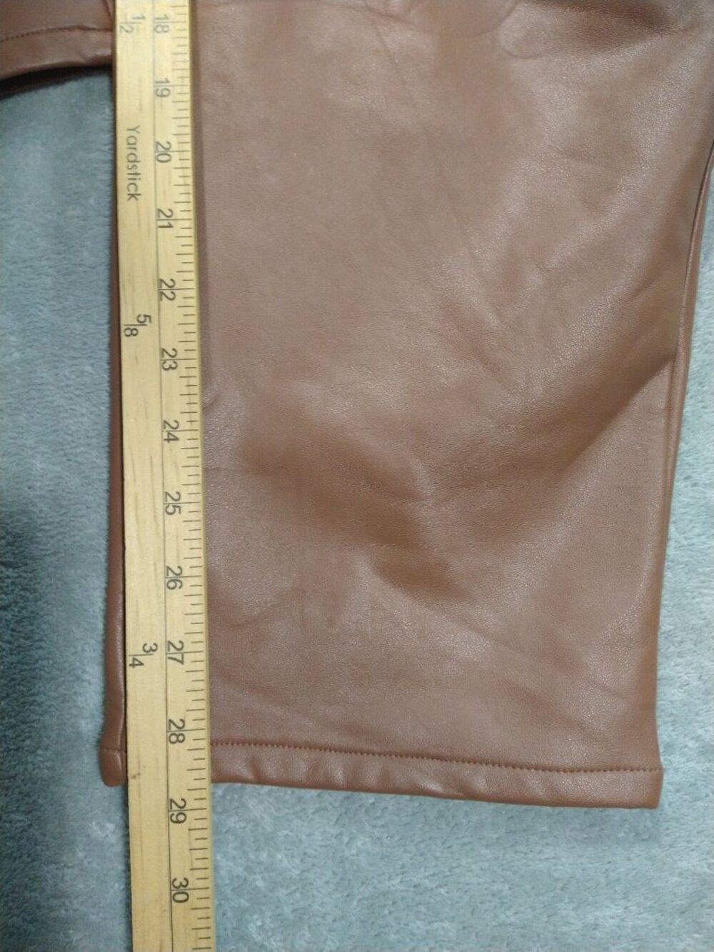 J Jill Pants Womens 3X Brown Faux Leather Pull On High Rise - Picture 5 of 10